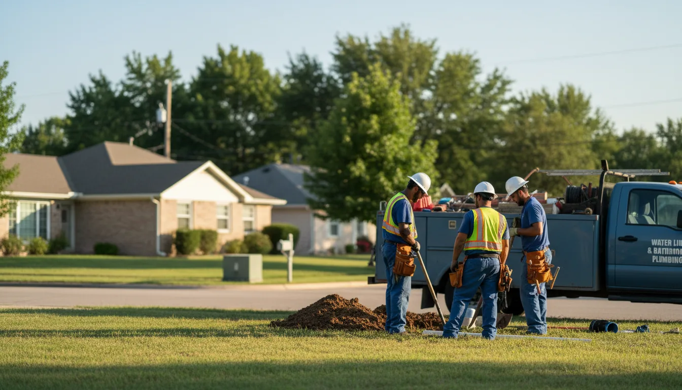 Residential water line and bathroom plumbing service in Harrisville, WV